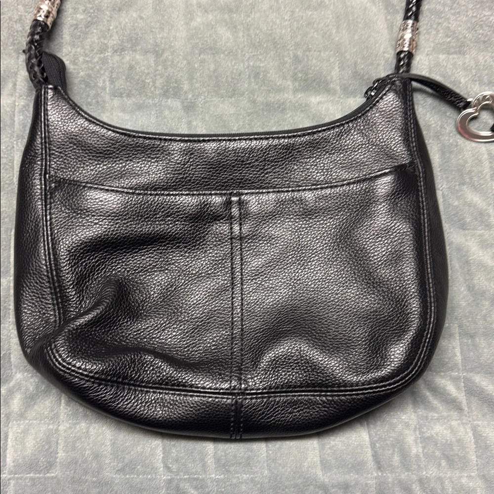 Brighton Black Leather Boho Purse, Great Condition, Crossbody, Shoulder, Wallet